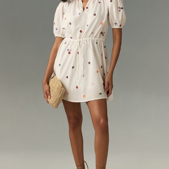 Velvet by Graham & Spencer Cleo Embroidered Mini Dress NWT - Picture 3 of 7